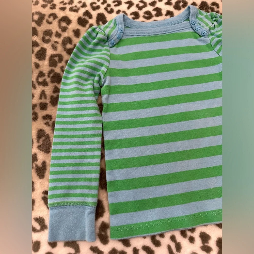 Old Navy Striped T-shirt in Blue Green Size 2T Girls